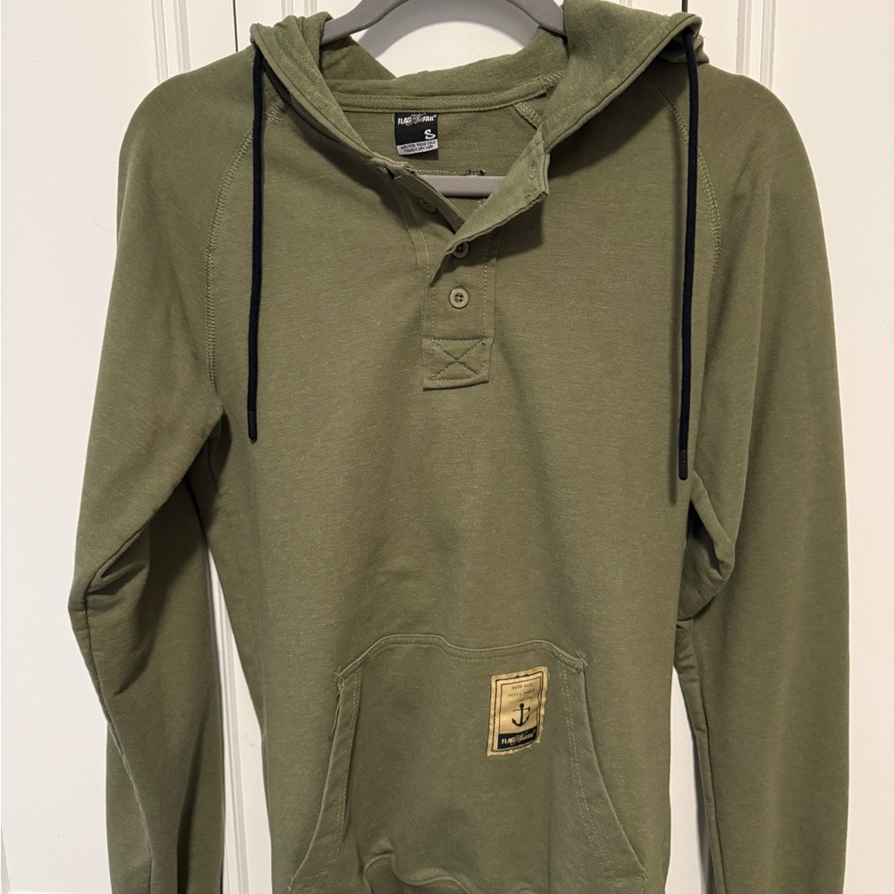 Olive Green Hoodie by Flag Nor Fail